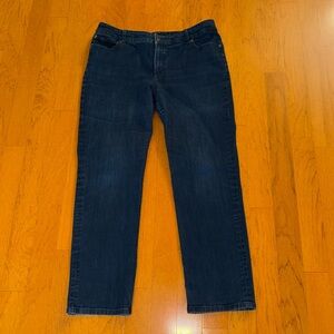 Chico's Platinum Women's Dark Blue Ultimate Fit Slim Leg Jeans Size 3 (16)